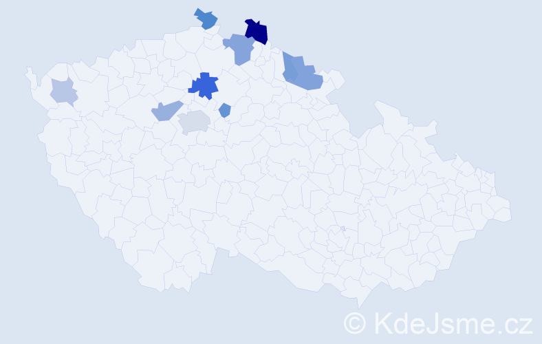 Příjmení: 'Barac', počet výskytů 22 v celé ČR