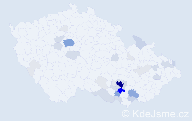 Příjmení: 'Flodrová', počet výskytů 129 v celé ČR