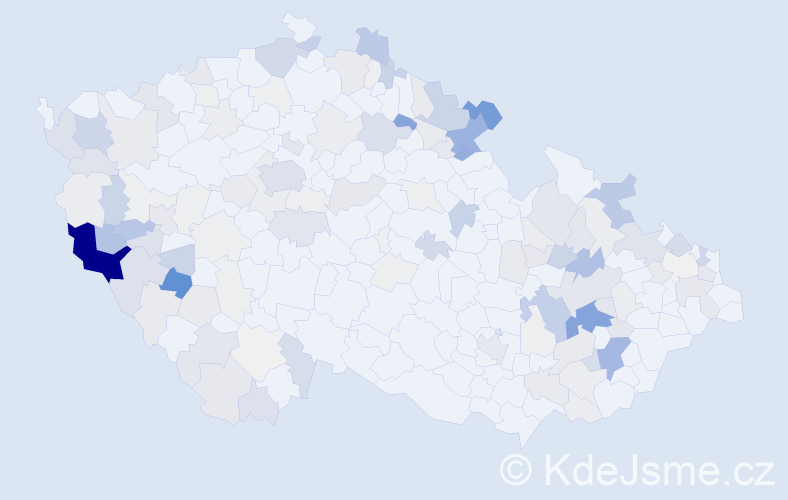 Příjmení: 'Ticháčková', počet výskytů 547 v celé ČR