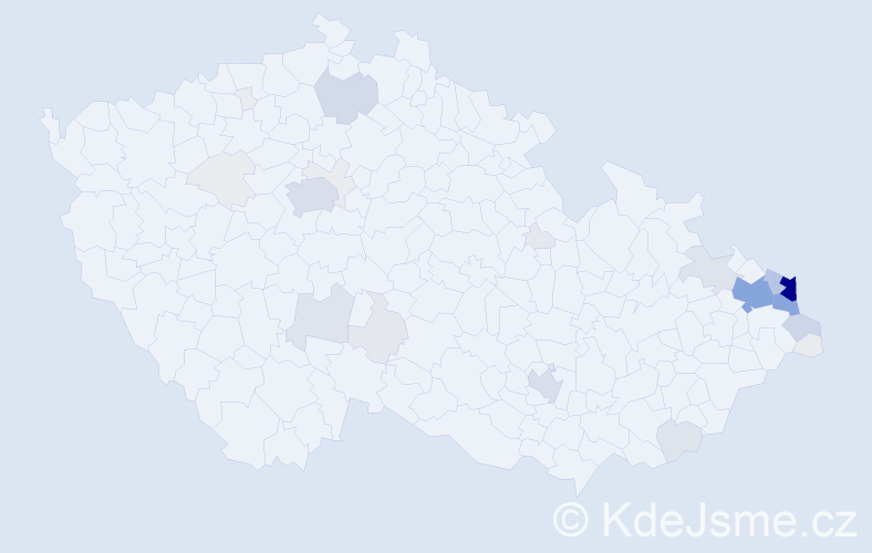 Příjmení: 'Foltyn', počet výskytů 199 v celé ČR