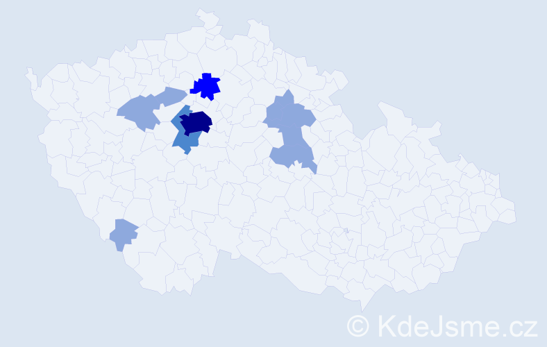 Příjmení: 'Limprecht', počet výskytů 19 v celé ČR