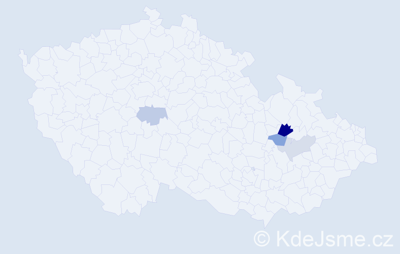 Příjmení: 'Kotzot', počet výskytů 14 v celé ČR