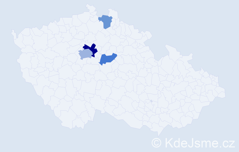 Příjmení: 'Babyč', počet výskytů 7 v celé ČR