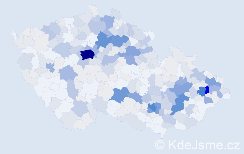 Příjmení: 'Bajer', počet výskytů 1325 v celé ČR
