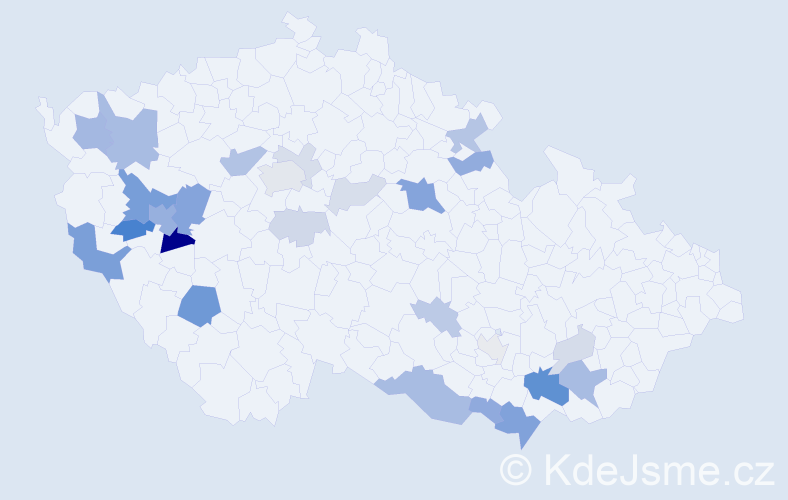 Příjmení: 'Čimera', počet výskytů 72 v celé ČR