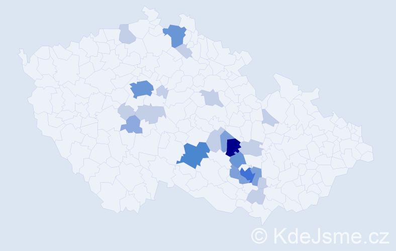 Příjmení: 'Sadecká', počet výskytů 56 v celé ČR