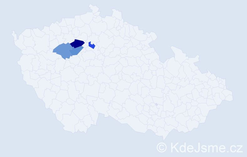 Příjmení: 'Dobronyi', počet výskytů 6 v celé ČR