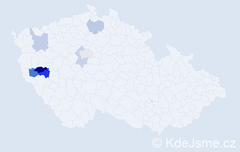 Příjmení: 'Khasová', počet výskytů 11 v celé ČR