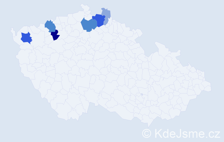 Příjmení: 'Fencková', počet výskytů 17 v celé ČR
