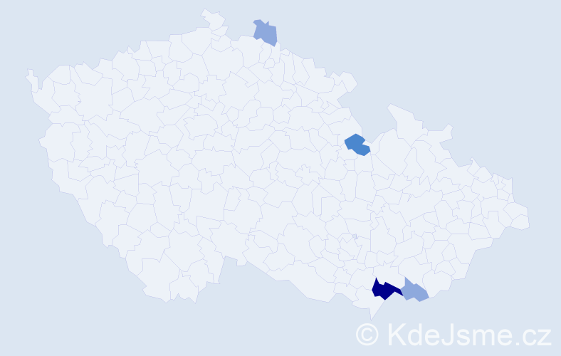 Příjmení: 'Šiffelová', počet výskytů 15 v celé ČR