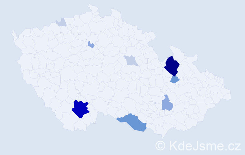Příjmení: 'Langmannová', počet výskytů 35 v celé ČR
