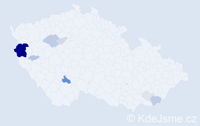 Příjmení: 'Eidelpes', počet výskytů 23 v celé ČR
