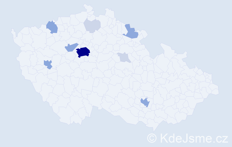 Příjmení: 'Kallista', počet výskytů 28 v celé ČR