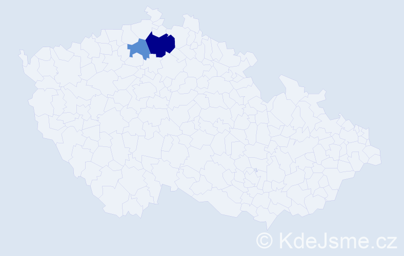 Příjmení: 'Bistula', počet výskytů 11 v celé ČR