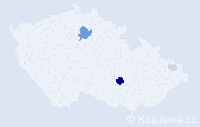 Příjmení: 'Sarkőziová', počet výskytů 5 v celé ČR