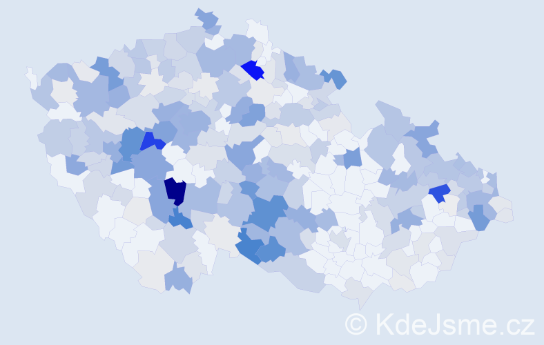 Příjmení: 'Andělová', počet výskytů 1268 v celé ČR