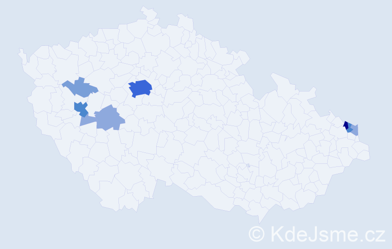 Příjmení: 'Czapek', počet výskytů 22 v celé ČR