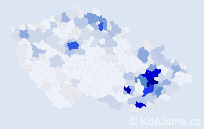 Příjmení: 'Nesvadbová', počet výskytů 776 v celé ČR