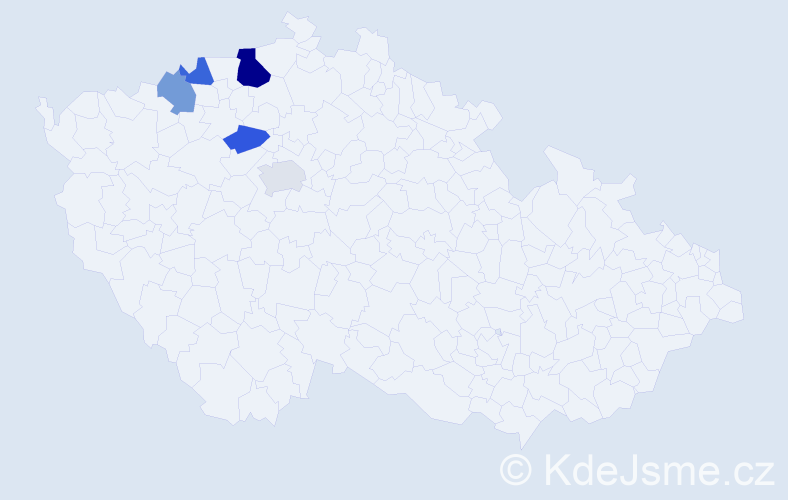 Příjmení: 'Wittenbergová', počet výskytů 8 v celé ČR