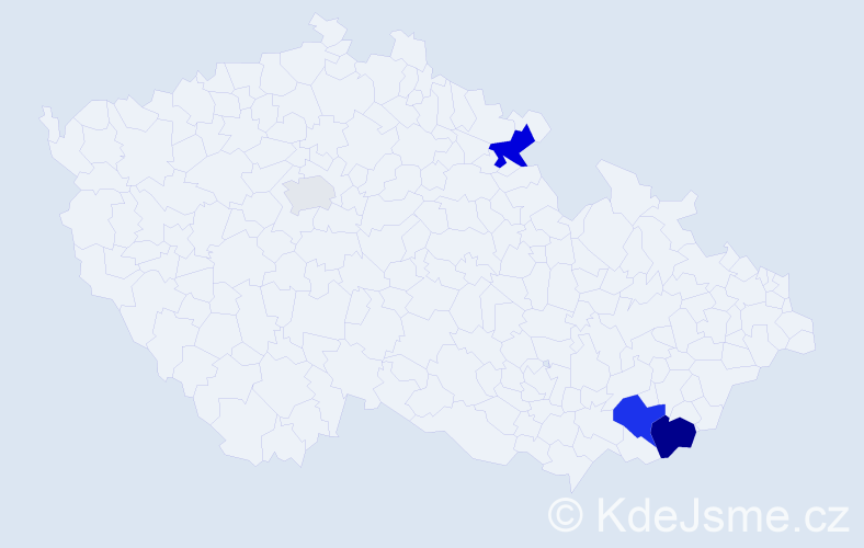 Příjmení: 'Zochr', počet výskytů 10 v celé ČR