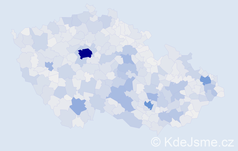 Příjmení: 'Němec', počet výskytů 11209 v celé ČR