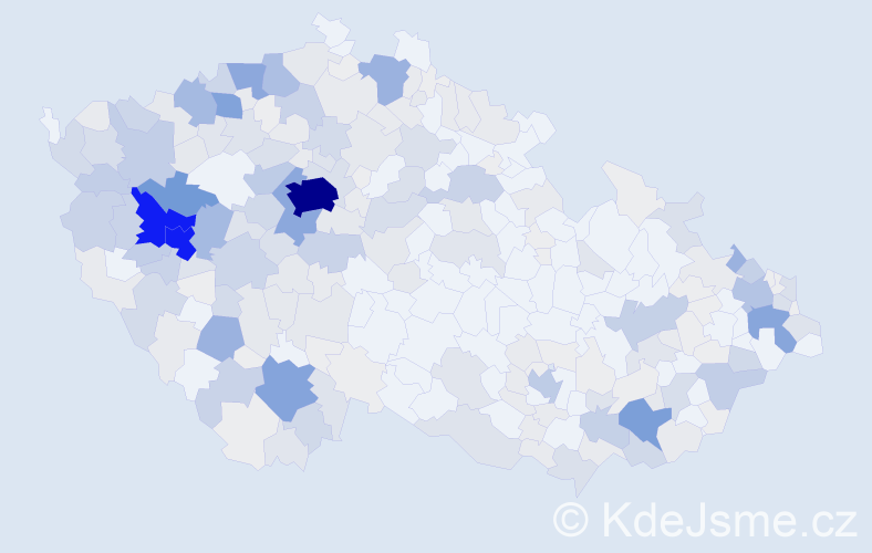 Příjmení: 'Pašková', počet výskytů 1282 v celé ČR