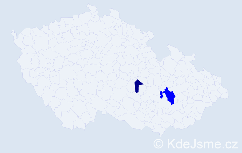 Příjmení: 'Dimec', počet výskytů 3 v celé ČR