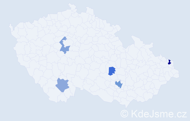 Příjmení: 'Ihm', počet výskytů 16 v celé ČR
