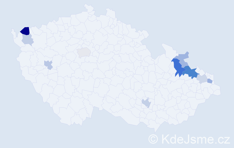 Příjmení: 'Riplová', počet výskytů 24 v celé ČR