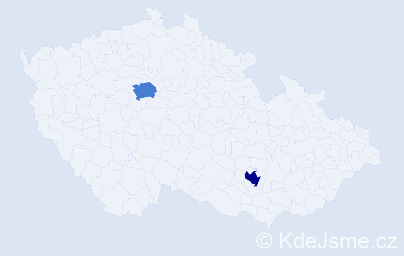 Příjmení: 'Golan', počet výskytů 5 v celé ČR