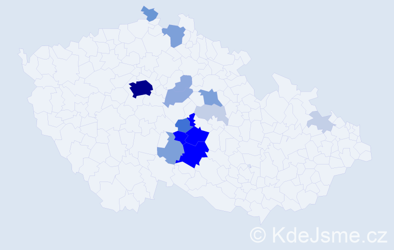 Příjmení: 'Krajhanzl', počet výskytů 60 v celé ČR