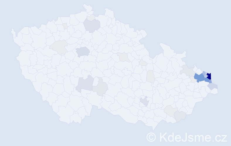 Příjmení: 'Foltyn', počet výskytů 181 v celé ČR