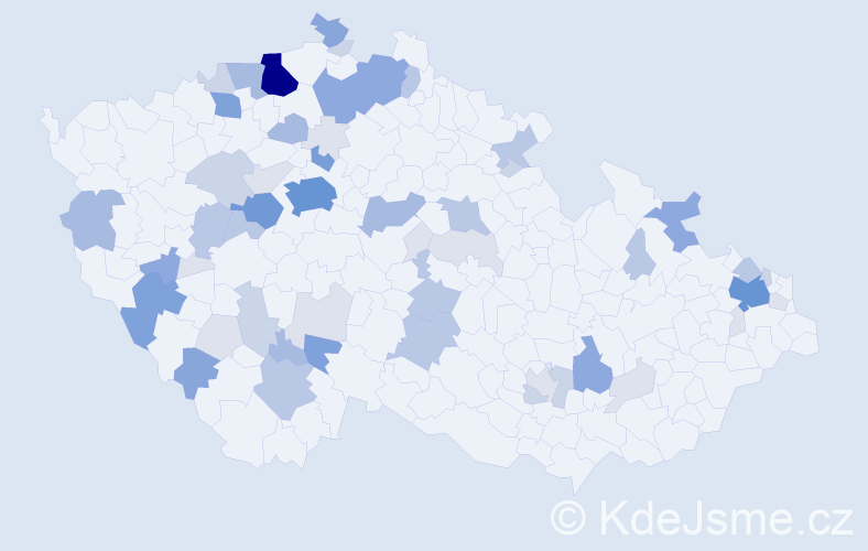 Příjmení: 'Kurej', počet výskytů 197 v celé ČR