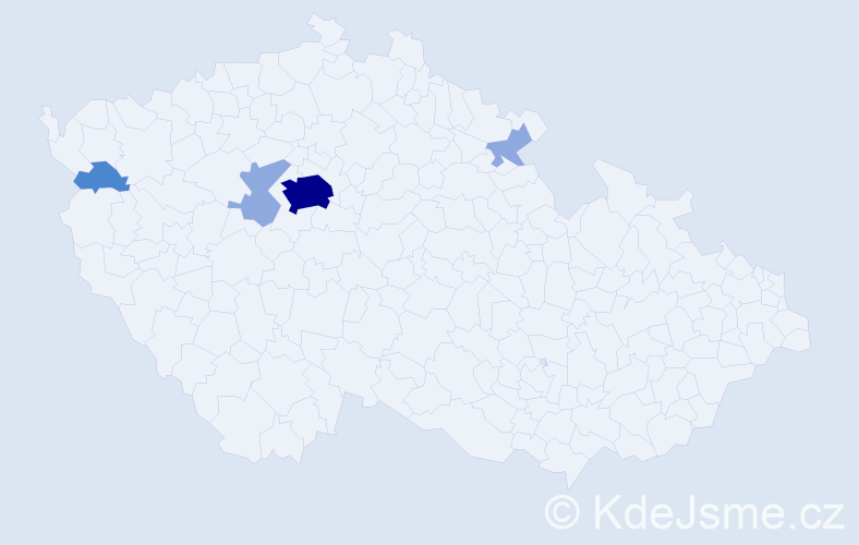 Příjmení: 'Kločurková', počet výskytů 10 v celé ČR