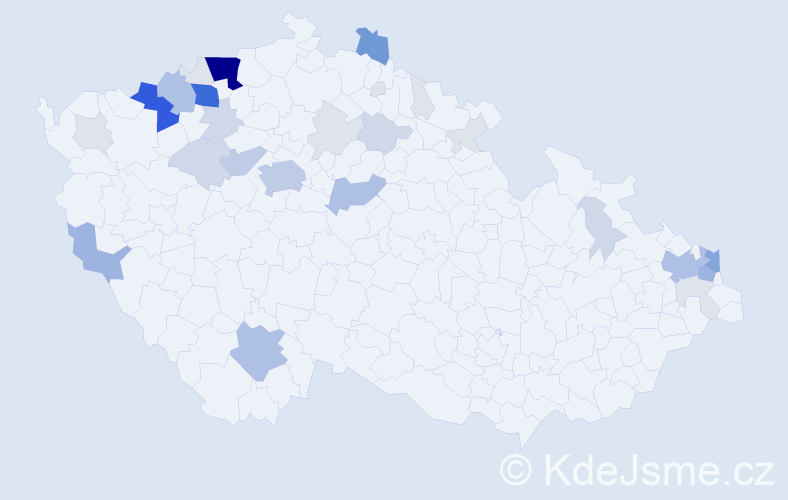 Příjmení: 'Fako', počet výskytů 133 v celé ČR