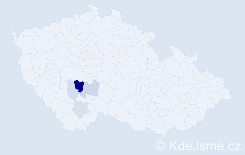 Příjmení: 'Šmelc', počet výskytů 14 v celé ČR