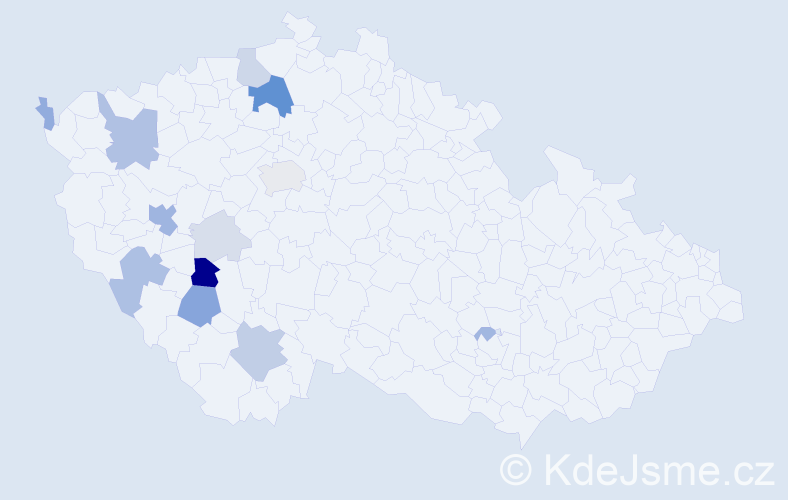 Příjmení: 'Kostnerová', počet výskytů 36 v celé ČR