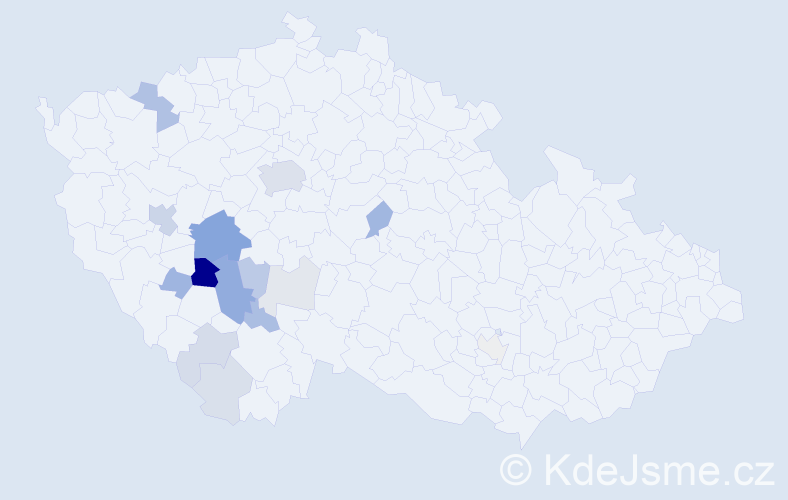 Příjmení: 'Kumhera', počet výskytů 51 v celé ČR