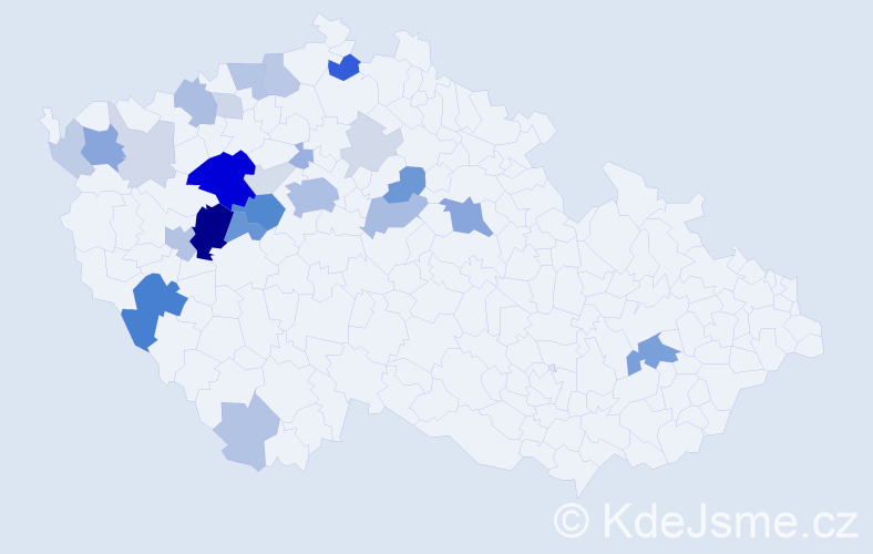Příjmení: 'Spalová', počet výskytů 81 v celé ČR