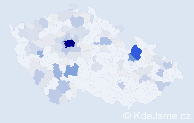 Příjmení: 'Matějčková', počet výskytů 552 v celé ČR