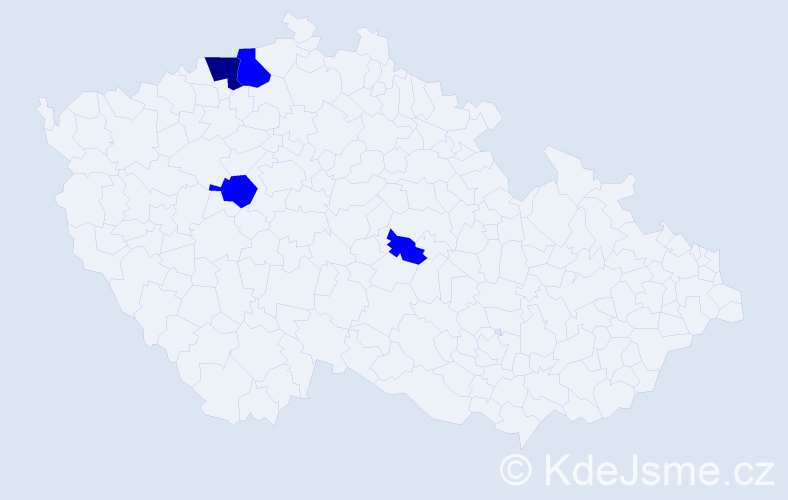Příjmení: 'Rubinsteinová', počet výskytů 5 v celé ČR