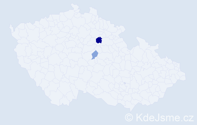 Příjmení: 'Kandoussi', počet výskytů 4 v celé ČR