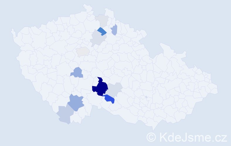 Příjmení: 'Trkolová', počet výskytů 29 v celé ČR