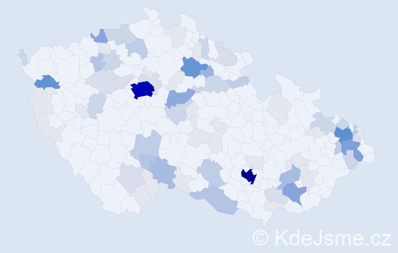 Příjmení: 'Tomi', počet výskytů 292 v celé ČR