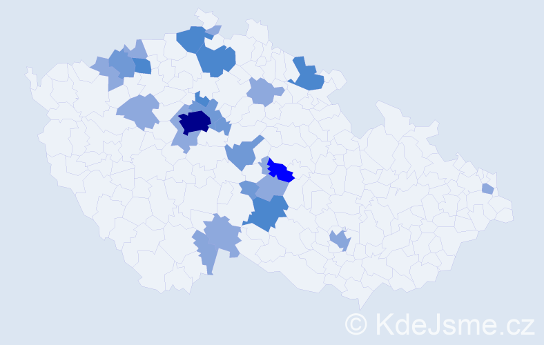 Příjmení: 'Venhauerová', počet výskytů 68 v celé ČR