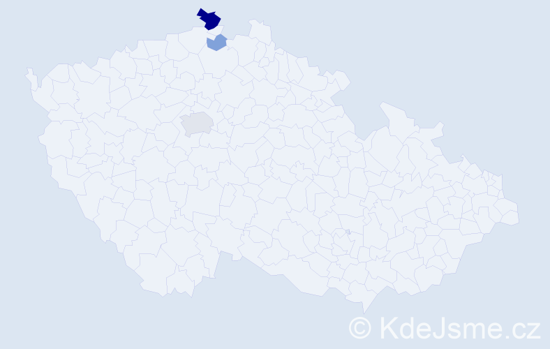 Příjmení: 'Šlengrová', počet výskytů 9 v celé ČR