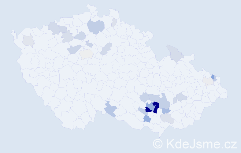 Příjmení: 'Skládaná', počet výskytů 81 v celé ČR