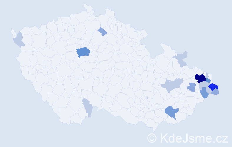 Příjmení: 'Swider', počet výskytů 43 v celé ČR