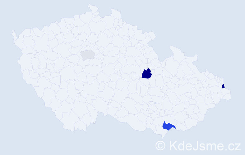 Příjmení: 'Borotová', počet výskytů 9 v celé ČR