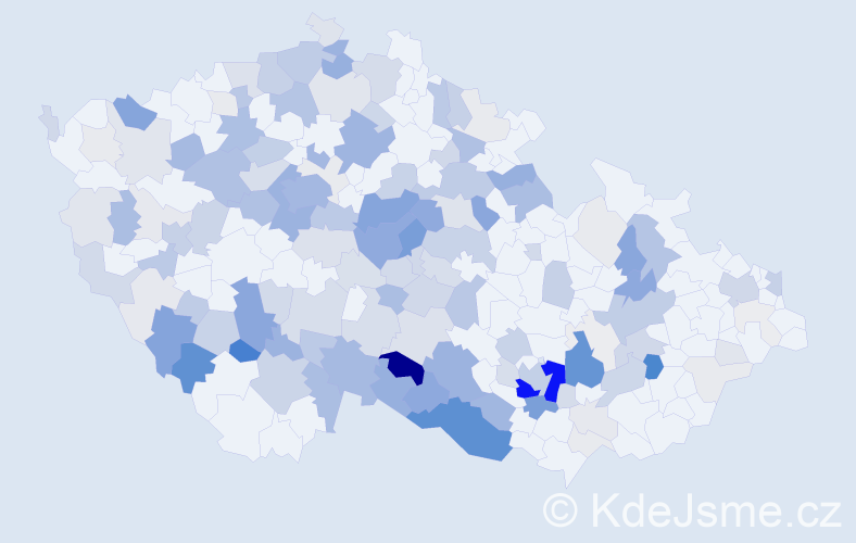 Příjmení: 'Železná', počet výskytů 565 v celé ČR